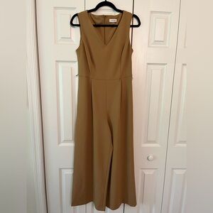 Calvin Klein Tan Sleeveless Jumpsuit
